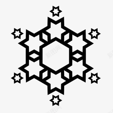 装饰花纹图案雪花冬季季节图标图标