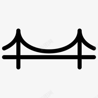 桥梁桥梁形状线图标图标