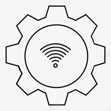 框长wifi设置无线信号线框图标图标