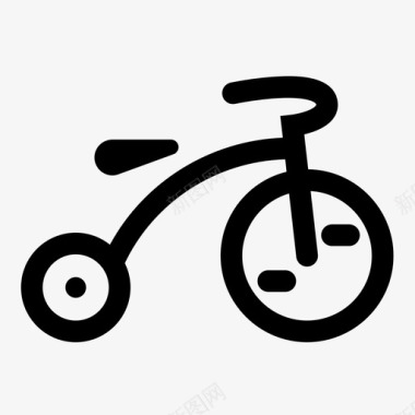 大小轮自行车三轮车训练轮轮辐图标图标