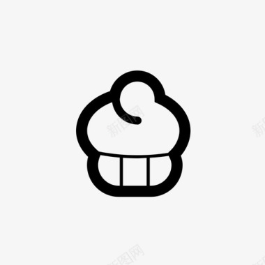 圆形蛋糕纸杯蛋糕糖果糖图标图标