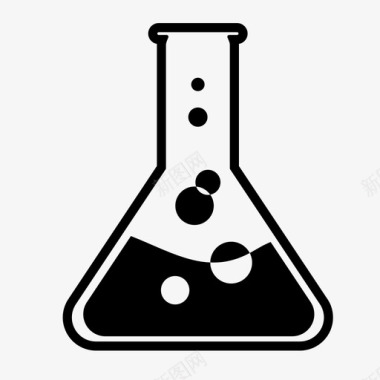 危险的核辐射化学试管科学图标图标