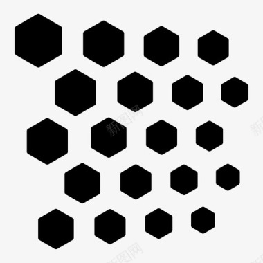 瓷砖六边形网格图标图标