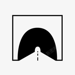 地下车道隧道施工车道图标高清图片