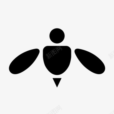 翅膀蜜蜂翅膀黄蜂图标图标