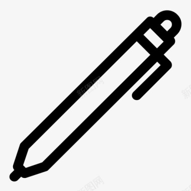 笔简单形状图标图标