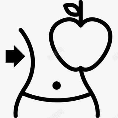 性感身材搭配苹果体操图标图标