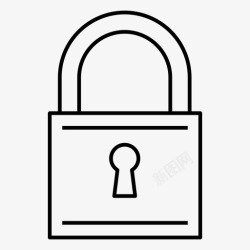金属挂锁锁安全保存图标高清图片