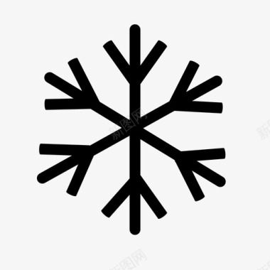 雪花冰晶雪花冬季天气预报图标图标