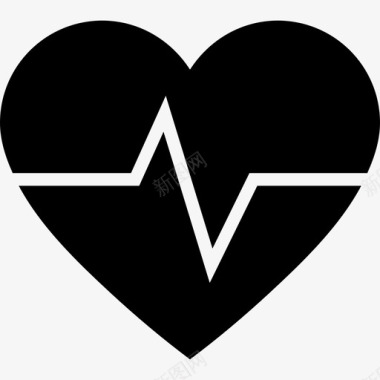 心脏监护仪心率脉搏监测心脏图标图标