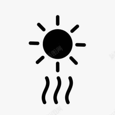 热浪自然太阳图标图标