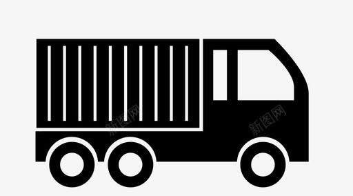 通勤卡车旅行运输图标图标