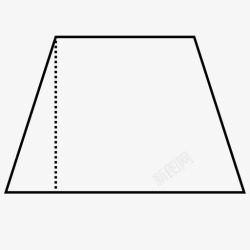 斜方梯形距离几何图标高清图片