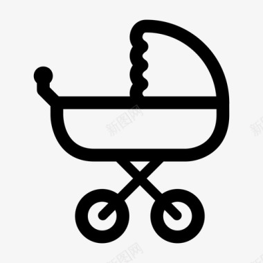 婴儿推车婴儿车婴儿儿童图标图标