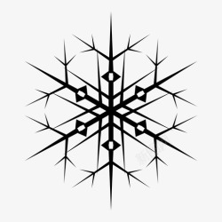 冬季装饰品雪花冬季下雪图标高清图片