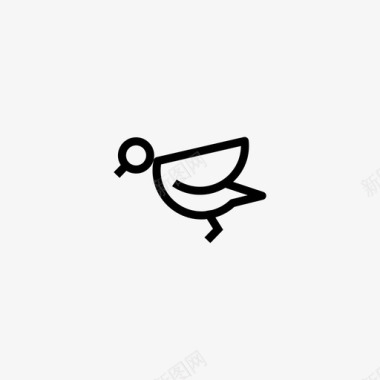 简单小鸟小鸟小天空图标图标