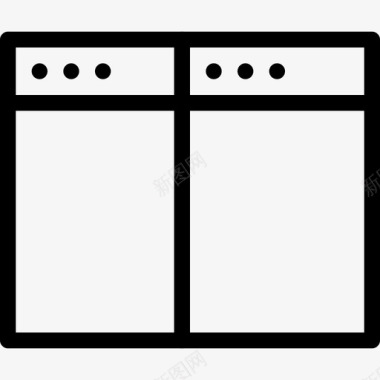 网页UI拆分窗口垂直拆分垂直拆分窗口图标图标