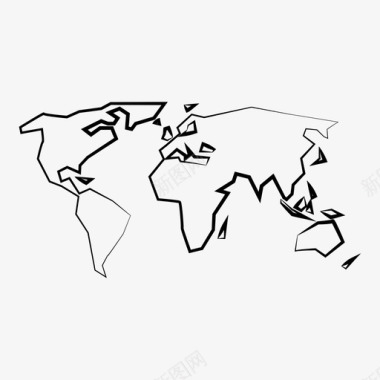 世界地图旅行地点图标图标