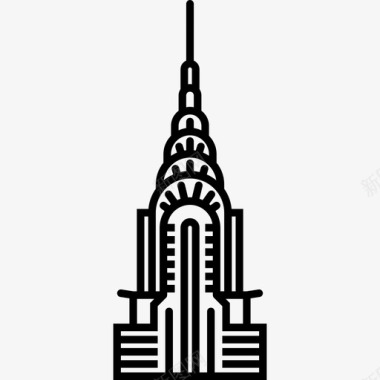 BuildingChrysler buildingnyc icon摩天大楼图标图标