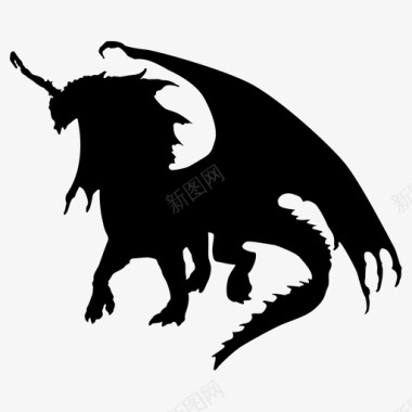 龙神话生物神话野兽图标图标