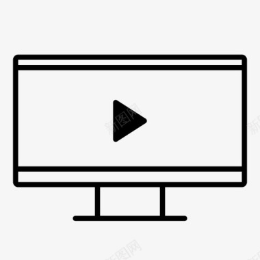 视频播放器观看媒体节目图标图标