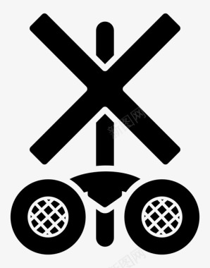 道口铁路道口标志安全图标图标