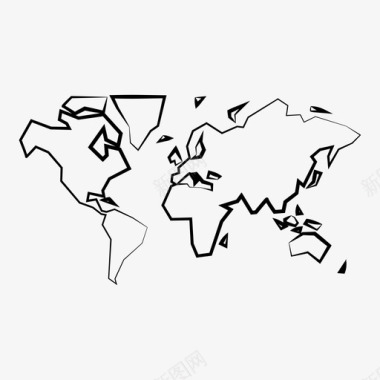 世界地图旅行地点图标图标