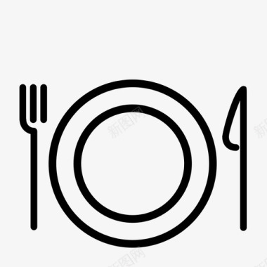 盘子饭菜午餐图标图标