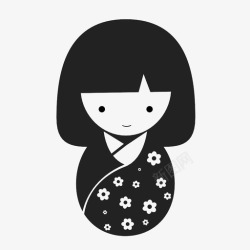 木偶玩具木偶玩具小花娃娃图标高清图片