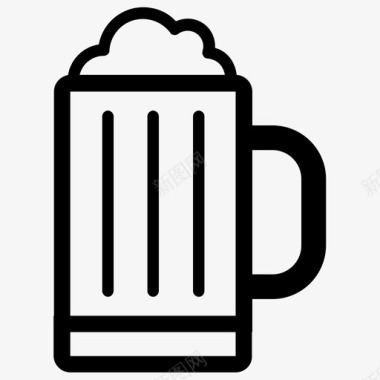 冷饮啤酒杯子玻璃杯图标图标