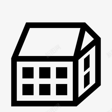 房屋居住空间房地产图标图标