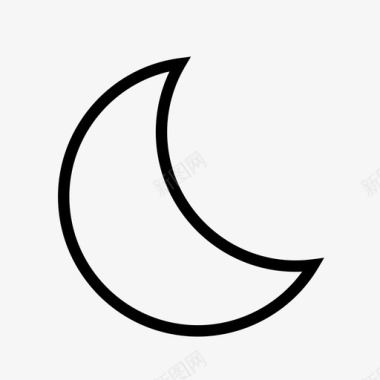 月亮夜间月亏图标图标