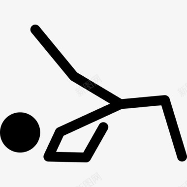 男子体操运动员棍棒男子变型伸展腿人体操图标图标