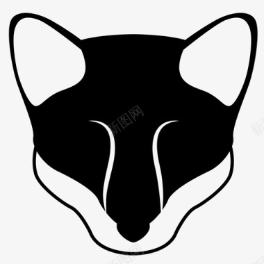 海里哺乳动物狐狸动物动物脸图标图标
