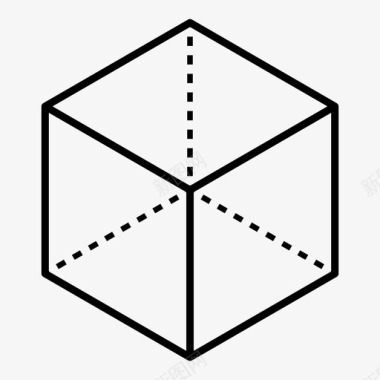 内部立方体三维正方形图标图标