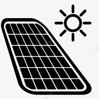 太阳能板太阳能板可持续能源能源图标图标