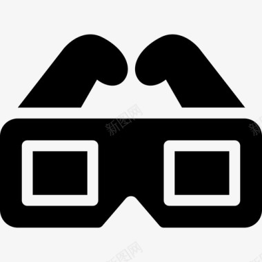 3d眼镜插图电影图标图标