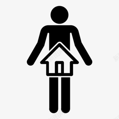 小房子免抠房地产经纪人小房子住房图标图标