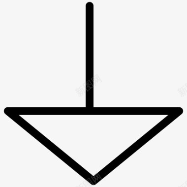 形状和符号向下箭头lin图标线条图标图标
