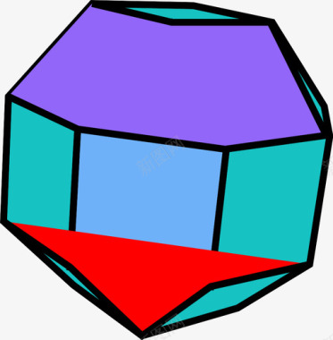 菱形八面体形状多边形图标图标