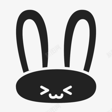 兔子动物大耳朵图标图标