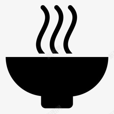 汤蒸饭图标图标