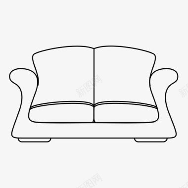 沙发座椅双人沙发图标图标