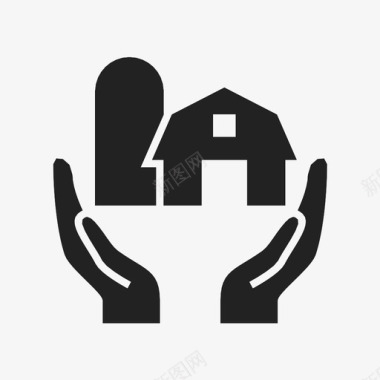 农田保护保存手图标图标