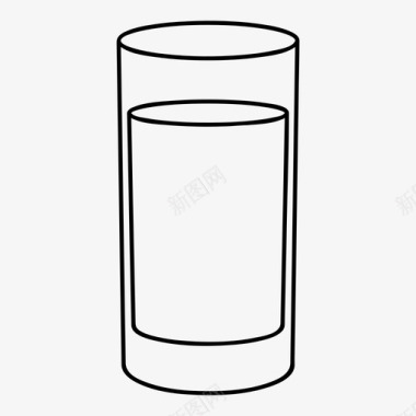 玻璃牛奶液体图标图标