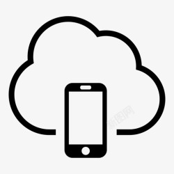 智能手机同步移动云电子产品智能手机图标高清图片