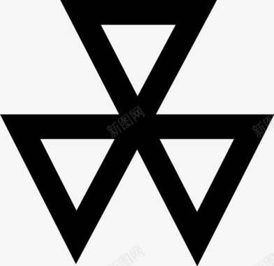 三个三角形符号古代古代符号图标图标