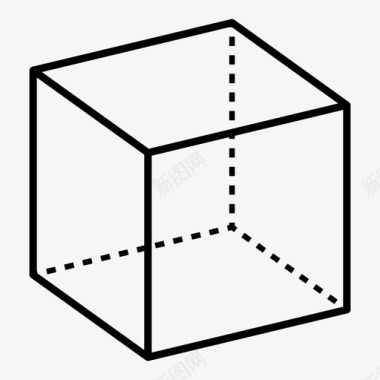 内部立方体三维正方形图标图标