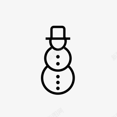 冬天的性格雪人圣诞节冬天图标图标