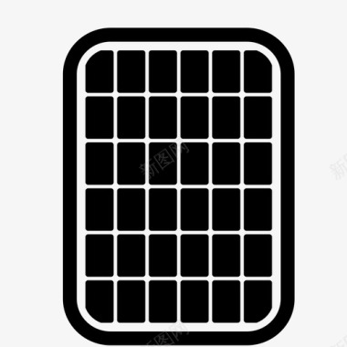 太阳太阳能板可持续能源能源图标图标